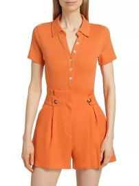 Shop Veronica Beard Kearney Cotton Polo T-Shirt at Saks Fifth Avenue