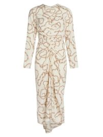 Shop Veronica Beard Kersey Chain-Print Silk Dress at Saks Fifth Avenue