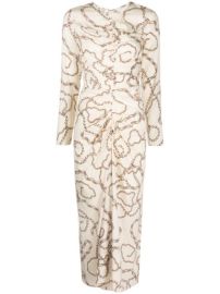 Shop Veronica Beard Kersey chain-print dress with Express Delivery - at Farfetch