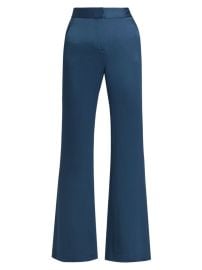 Shop Veronica Beard Lebone Satin High-Rise Flared Pants at Saks Fifth Avenue