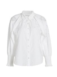 Shop Veronica Beard Lilah Eyelet Shirt at Saks Fifth Avenue