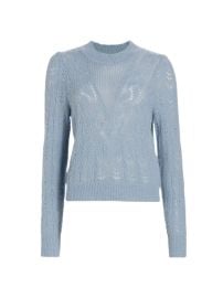 Shop Veronica Beard Makani Pointelle Knit Pullover Sweater at Saks Fifth Avenue