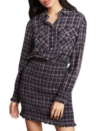 Shop Veronica Beard Melnar Plaid Mini Dress at Saks Fifth Avenue