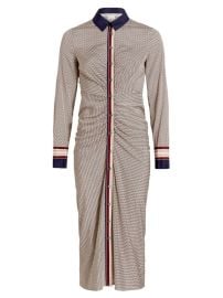 Shop Veronica Beard Mesika Printed Silk-Blend Shirtdress at Saks Fifth Avenue