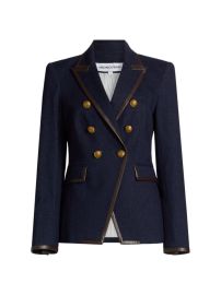 Shop Veronica Beard Miller Denim Dickey Jacket at Saks Fifth Avenue