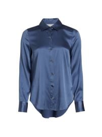 Shop Veronica Beard Morgane Satin Tunic Shirt at Saks Fifth Avenue