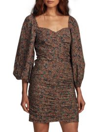 Shop Veronica Beard Nadi Puff-Sleeve Minidress at Saks Fifth Avenue