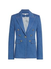 Shop Veronica Beard Naira Denim Dickey Jacket at Saks Fifth Avenue