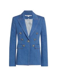 Shop Veronica Beard Naira Denim Dickey Jacket at Saks Fifth Avenue