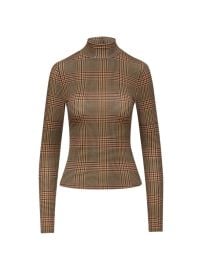 Shop Veronica Beard Nate Plaid Turtleneck Top at Saks Fifth Avenue