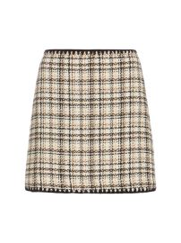 Shop Veronica Beard Ohemia Plaid Cotton-Blend Tweed Miniskirt at Saks Fifth Avenue