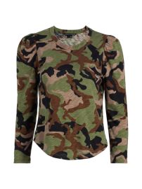 Shop Veronica Beard Porter Camo Long-Sleeve T-Shirt at Saks Fifth Avenue