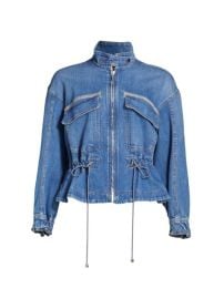 Shop Veronica Beard Roz Stretch-Denim Peplum Jacket at Saks Fifth Avenue