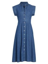 Shop Veronica Beard Ruben Seamed Denim Shirtdress at Saks Fifth Avenue