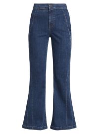 Shop Veronica Beard Sheridan Seamed High-Rise Bell-Bottom Jeans at Saks Fifth Avenue