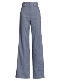 Shop Veronica Beard Sunny High-Waisted Flare Pants at Saks Fifth Avenue