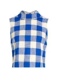 Shop Veronica Beard Sylvana Cropped Sleeveless Plaid Top at Saks Fifth Avenue