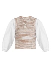 Shop Veronica Beard Tahlea Puffed-Sleeve Sweater at Saks Fifth Avenue