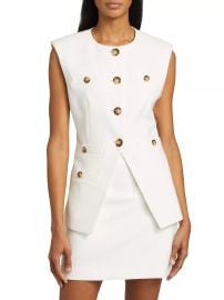 Shop Veronica Beard Tamara Tailored Cotton-Blend Vest at Saks Fifth Avenue