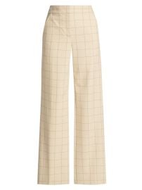 Shop Veronica Beard Tonelli Windowpane Wide-Leg Pants at Saks Fifth Avenue