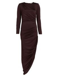 Shop Veronica Beard Tristana Ruched Asymmetric Midi-Dress at Saks Fifth Avenue