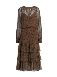 Shop Veronica Beard Tunis Tiered Paisley-Print Dress at Saks Fifth Avenue