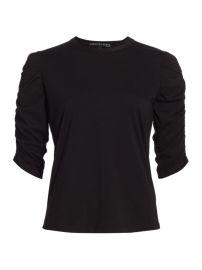 Shop Veronica Beard Waldorf Ruched-Sleeve T-Shirt at Saks Fifth Avenue