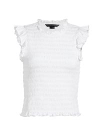 Shop Veronica Beard Wyles Smocked Cotton-Blend Tank at Saks Fifth Avenue