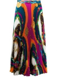 Shop Versace Barocco Rodeo print pleated midi skirt with Express Delivery - at Farfetch