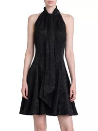 Shop Versace Baroque Jacquard Halter Minidress Saks Fifth Avenue at Saks Fifth Avenue