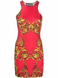 Shop Versace Jeans Couture Baroque-print sleeveless dress with Express Delivery - at Farfetch