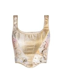 Shop Versace Jeans Couture Metallic Bustier Top at Saks Fifth Avenue