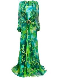 Shop Versace Jungle floor-length dress with Express Delivery - at Farfetch