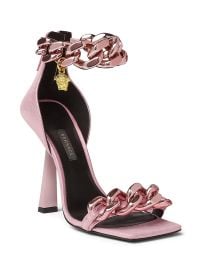 Shop Versace Medusa Chain Metallic Leather Sandals at Saks Fifth Avenue