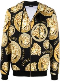 Shop Versace Medusa head printed hoodie with Express Delivery - at Farfetch