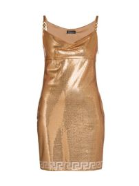 Shop Versace Metal Mesh Mini Cocktail Dress at Saks Fifth Avenue