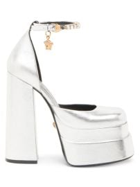 Shop Versace Metallic Satin Platform Pumps at Saks Fifth Avenue