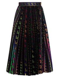 Shop Versace Neon Greco Print Pleated Skirt at Saks Fifth Avenue