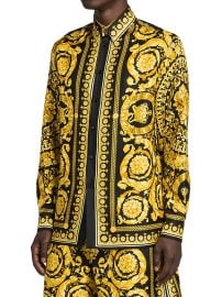 Shop Versace Printed Long-Sleeve Silk Shirt at Saks Fifth Avenue