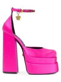 Shop Versace Satin Platform Pumps at Saks Fifth Avenue