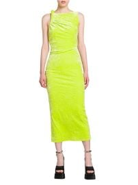 Shop Versace Twisted Crushed Velvet Midi-Dress at Saks Fifth Avenue