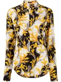 Shop Versace baroque-print silk shirt with Express Delivery - at Farfetch