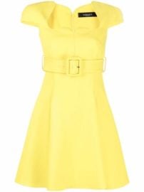 Shop Versace belted flared dress with Express Delivery - at Farfetch