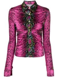 Shop Versace python-print shirt with Express Delivery - at Farfetch