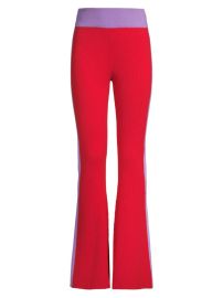 Shop Victor Glemaud Flared Colorblocked Wool Pants at Saks Fifth Avenue