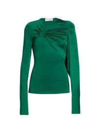 Shop Victoria Beckham Gathered Circle Cut-Out Top at Saks Fifth Avenue