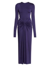 Shop Victoria Beckham Gathered Long-Sleeve Gown at Saks Fifth Avenue