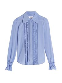 Shop Victoria Beckham Ruffled Silk Blouse at Saks Fifth Avenue