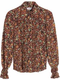 Shop Victoria Beckham floral-print frill silk blouse with Express Delivery - at Farfetch