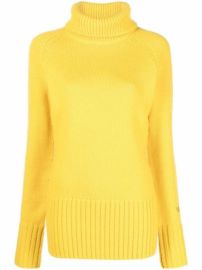 Shop Victoria Beckham roll-neck long wool jumper with Express Delivery - at Farfetch